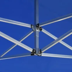 Foldbart festtelt aluminium - Professionelt partytelt | Størrelse: 4,5x3 m | Farve: Blå