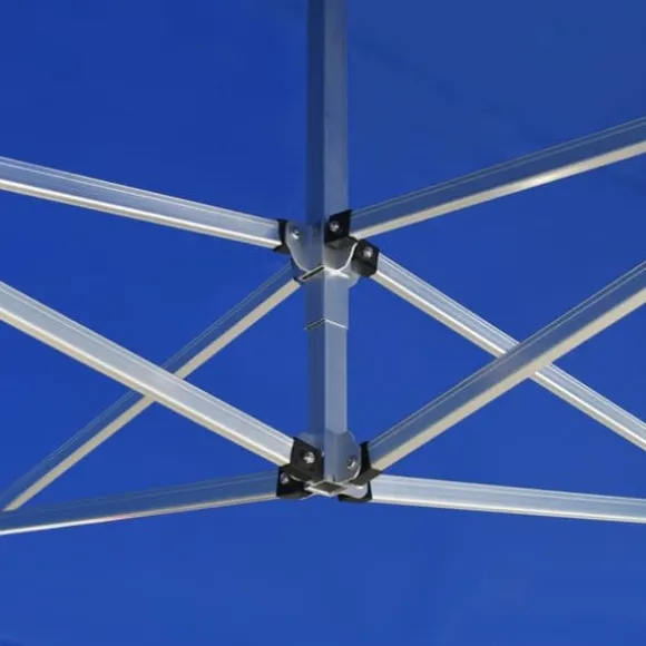 Foldbart festtelt aluminium - Professionelt partytelt | Størrelse: 4,5x3 m | Farve: Blå