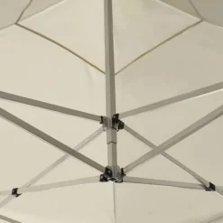 Foldbart festtelt i aluminium - Elegant cremefarvet design | Størrelse: 2x2 m