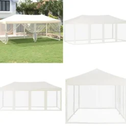 Foldbart festtelt med sidevægge 3x6 m cremefarvet - Festtelt - Festtelte - Home & Living