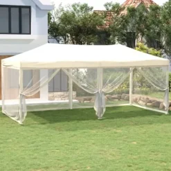 Foldbart festtelt med sidevægge 3x6 m cremefarvet - Festtelt - Festtelte - Home & Living
