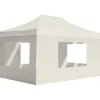 Foldbart festtelt med vægge - 4,5 x 3 m | Farve: Creme