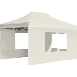 Foldbart festtelt med vægge - 4,5 x 3 m | Farve: Creme