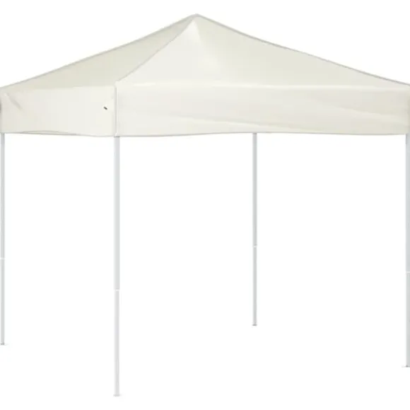 Foldbart festtelt 2x2 m - UV-resistent og vandafvisende | Farve: Creme