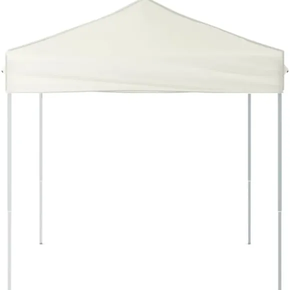 Foldbart festtelt 2x2 m - UV-resistent og vandafvisende | Farve: Creme