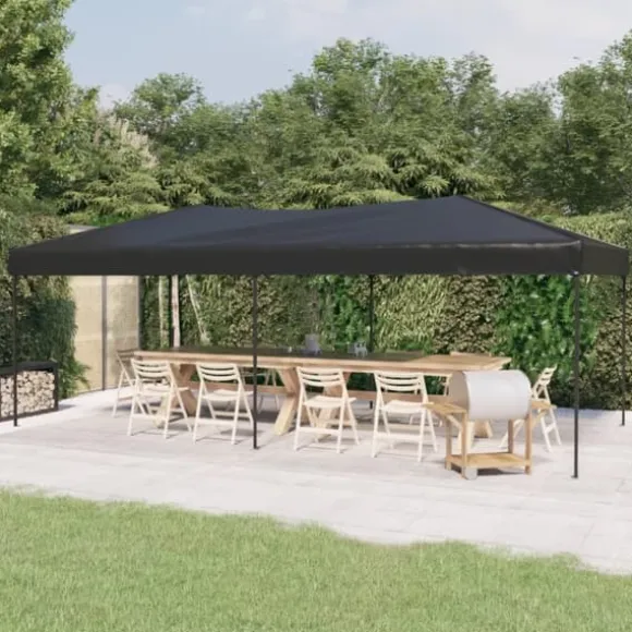 Foldbart festtelt 3x6 m - UV-resistent og vandafvisende | Farve: Antracitgrå