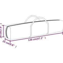 Foldbart festtelt 3x6 m - UV-resistent og vandafvisende | Farve: Antracitgrå