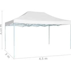 Foldbart festtelt 3x4,5 m hvid - Festtelt - Festtelte - Home & Living