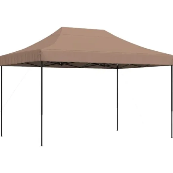 Foldbart pop op-festtelt - Ideelt til udendørs begivenheder | Farve: Brun | Størrelse: 410x279x315 cm