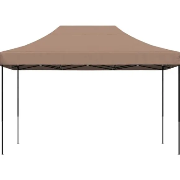 Foldbart pop op-festtelt - Ideelt til udendørs begivenheder | Farve: Brun | Størrelse: 410x279x315 cm