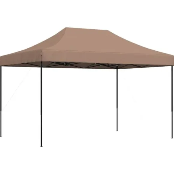 Foldbart pop op-festtelt - Ideelt til udendørs begivenheder | Farve: Brun | Størrelse: 410x279x315 cm