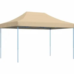 Foldbart pop up-festtelt - Ideelt til udendørs begivenheder | Farve: Beige | Størrelse: 410x279x315 cm