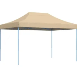 Foldbart pop up-festtelt - Ideelt til udendørs begivenheder | Farve: Beige | Størrelse: 410x279x315 cm