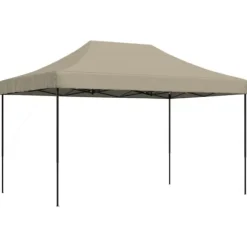 Foldbart pop up-festtelt 440x292x315 cm - Ideelt til udendørs begivenheder | Farve: Gråbrun