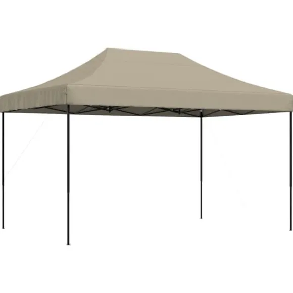 Foldbart pop up-festtelt 440x292x315 cm - Ideelt til udendørs begivenheder | Farve: Gråbrun
