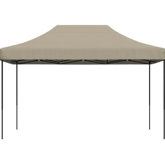 Foldbart pop up-festtelt 440x292x315 cm - Ideelt til udendørs begivenheder | Farve: Gråbrun