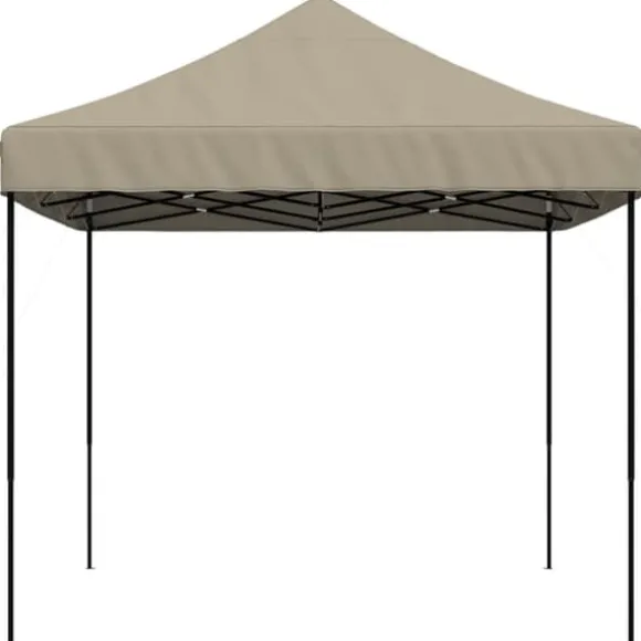 Foldbart pop up-festtelt 440x292x315 cm - Ideelt til udendørs begivenheder | Farve: Gråbrun