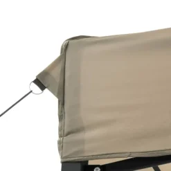 Foldbart pop up-festtelt 440x292x315 cm - Ideelt til udendørs begivenheder | Farve: Gråbrun