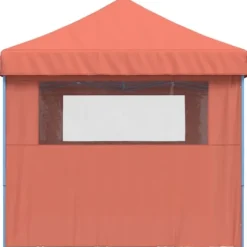 Foldbart pop-up festtelt med 3 sidevægge | Farve: Terracotta