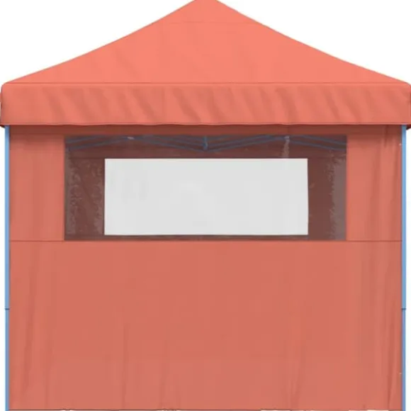 Foldbart pop-up festtelt med 3 sidevægge | Farve: Terracotta