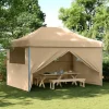 Foldbart pop-up festtelt med 4 sidevægge | Farve: Beige