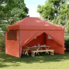 Foldbart pop-up festtelt med 4 sidevægge | Farve: Terracotta