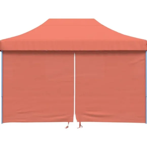 Foldbart pop-up festtelt med 4 sidevægge | Farve: Terracotta