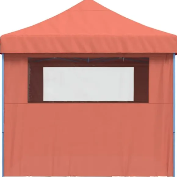 Foldbart pop-up festtelt med 4 sidevægge | Farve: Terracotta