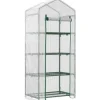 Foliedrivhus 70x50x160 cm med 4 hylder, hvid – tomathus/drivbænk