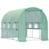 Foliedrivhus 2,95x2x2 m, gåbart, 6 vinduer, UV-beskyttelse – til havebrug