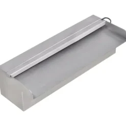 Fontæner - Living rektangulær vandfaldsfontæne med LED-lys rustfrit stål 30 cm