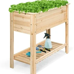 Forhøjet køkkenhavebed, 91×41×81 cm, Naturlig