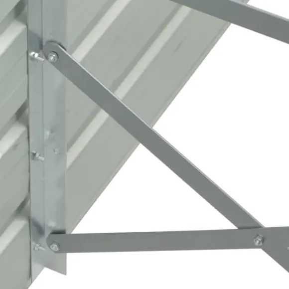 Forhøjet plantekasse i galvaniseret stål - Dybde: 129 cm | Farve: Grå | Størrelse: 129x129x77 cm