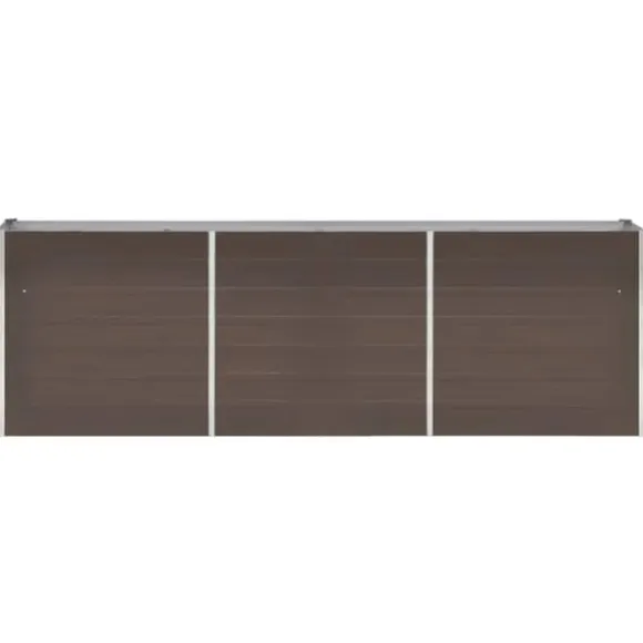 Forhøjet plantekasse i galvaniseret stål - Dybde 240x40x77 cm | Farve: Brun