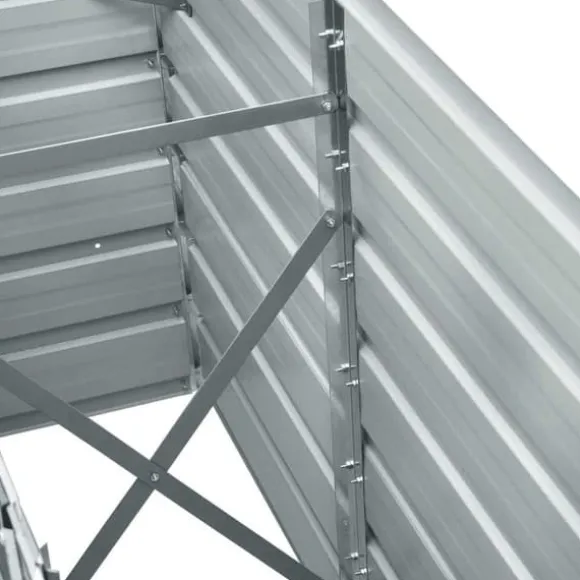 Forhøjet plantekasse i galvaniseret stål - Dybde 240x40x77 cm | Farve: Brun