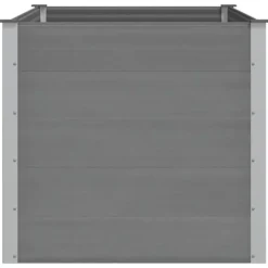Forhøjet plantekasse i grå WPC - Holdbar og vejrbestandig | Størrelse: 150x100x91 cm