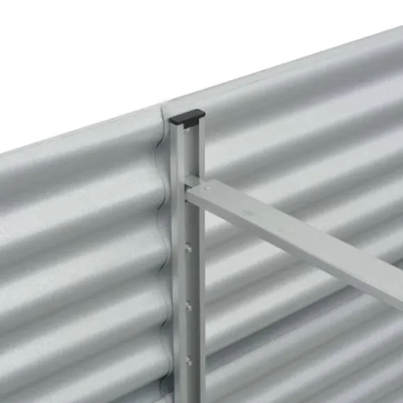 Forhøjet plantekasse 320x80x81 cm galvaniseret stål sølvfarvet - Plantekasse - Plantekasser - Home & Living