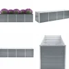 Forhøjet plantekasse 320x80x77 cm galvaniseret stål grå - Plantekasse - Plantekasser - Home & Living