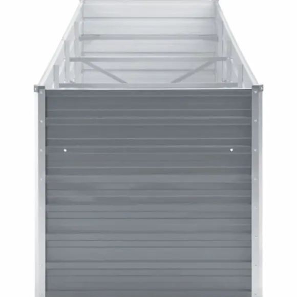 Forhøjet plantekasse 320x80x77 cm galvaniseret stål grå - Plantekasse - Plantekasser - Home & Living