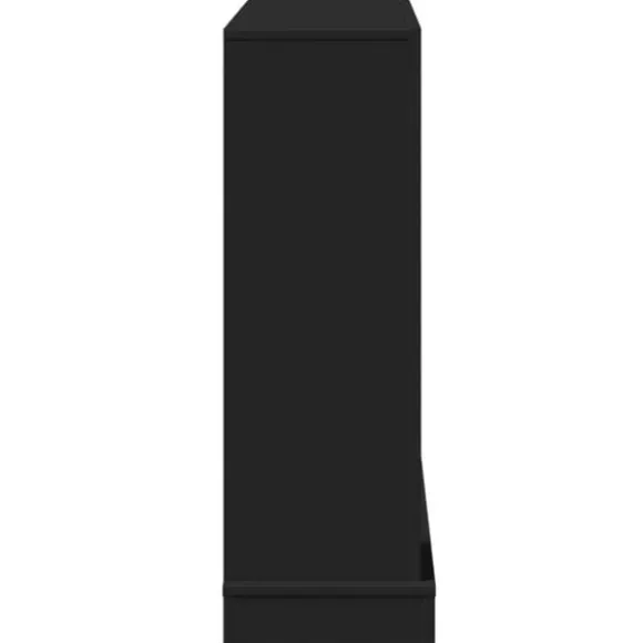 Forsats til pejs i konstrueret træ - Sikkerhedsbarriere | Farve: Sort | Størrelse: 100x30x87,5 cm