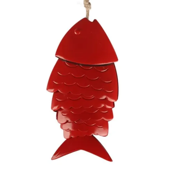 Färgglada Koi Fish Wind Chimes Metallhantverk Utomhus takfot Hängande dekorationer Fish Wind Chime