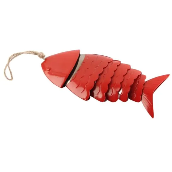 Färgglada Koi Fish Wind Chimes Metallhantverk Utomhus takfot Hängande dekorationer Fish Wind Chime