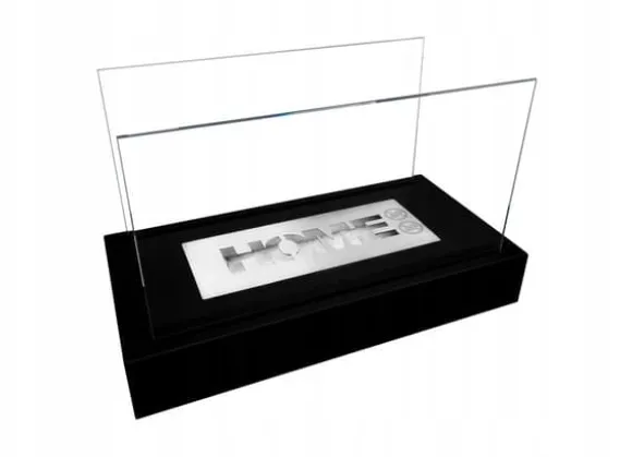 Fritstående biopejs 36 x 18 x 22 cm Home Sort strukturmat
