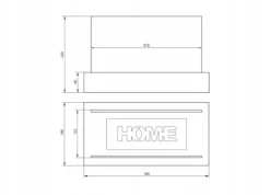 Fritstående biopejs 36 x 18 x 22 cm Home Sort strukturmat