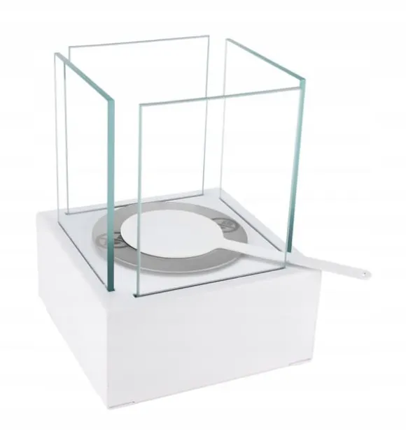 Fritstående biopejs 13x13x17 cm Smart White struktureret mat