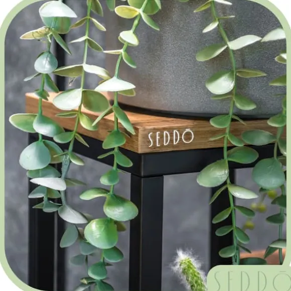 Fritstående blomsterstativ til blomster og planter, 4 niveauer, metal, rustik, 76 cm