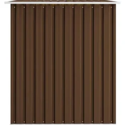 Förvaringsbod i metall - Robust och ventilerad redskapsbod | Färg: Brun | Storlek: 257x205x178 cm