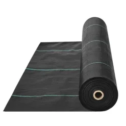 5FTx250FT Premium Ukrudtsbarriere, 5OZ Geotekstil til indkørsler, høj permeabilitet, effektiv ukrudtsbekæmpelse.