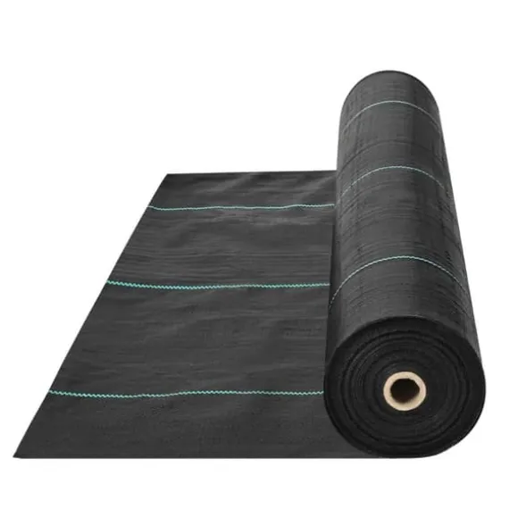 5FTx250FT Premium Ukrudtsbarriere, 5OZ Geotekstil til indkørsler, høj permeabilitet, effektiv ukrudtsbekæmpelse.