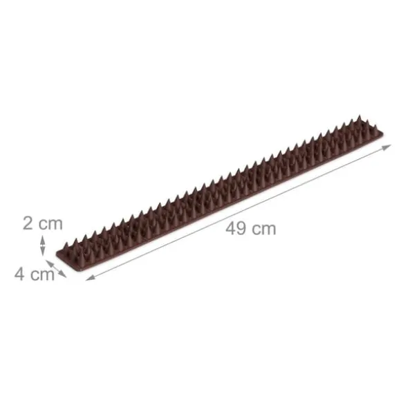 Fugleafvisende pigge, 2x49x4 cm, Brun